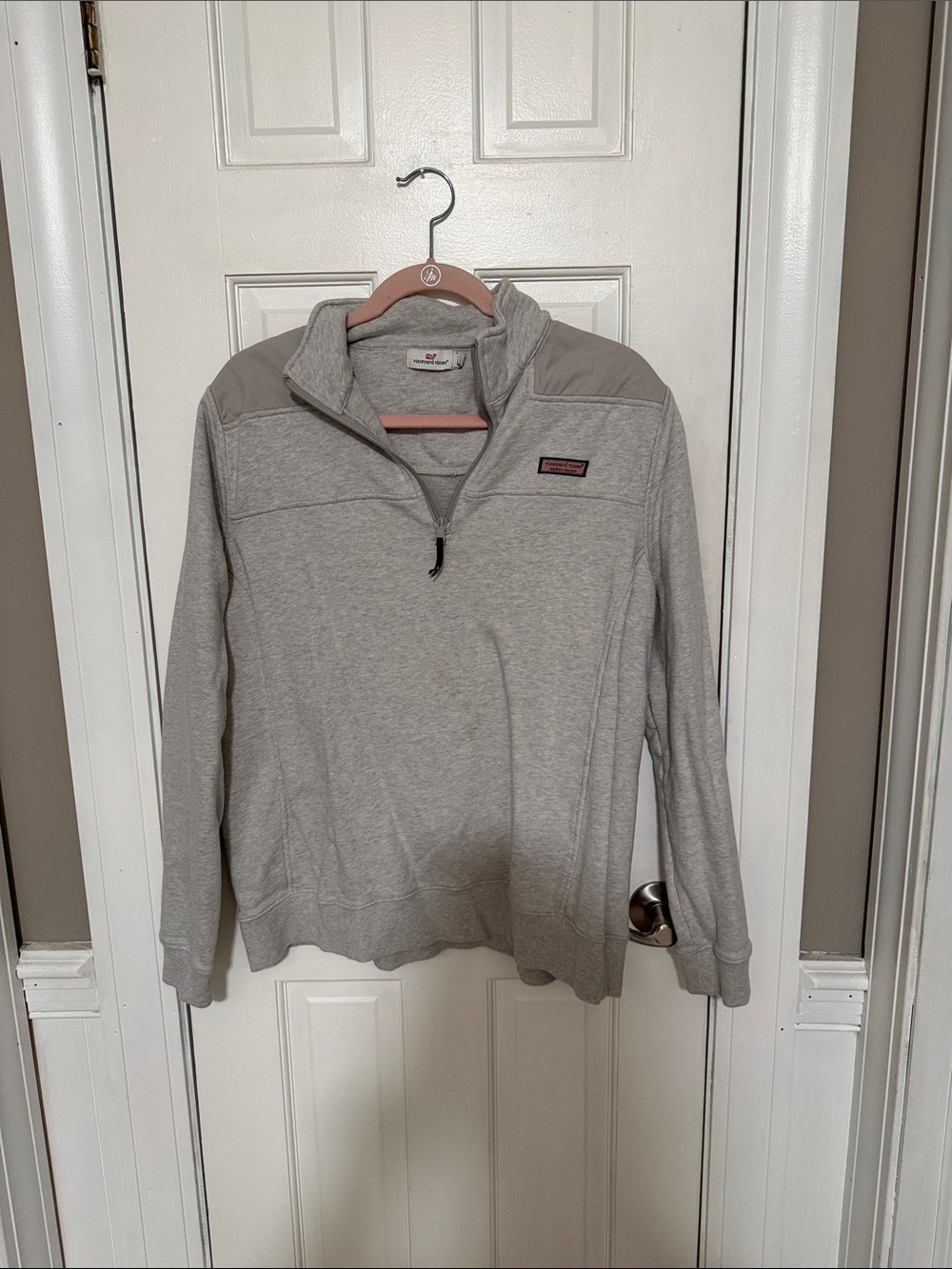 Vineyard Vines Light Gray Quarter-Zip Pullover